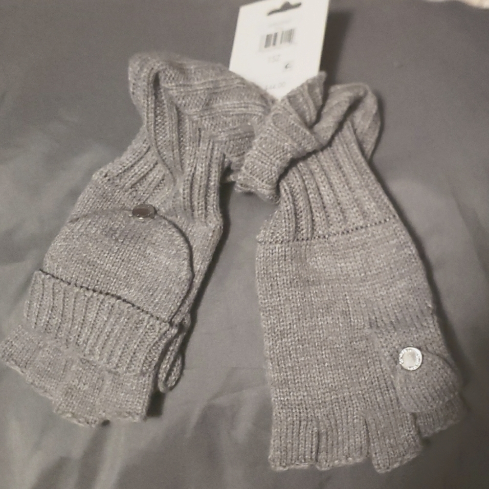Calvin Klein   Gray Kit Gloves Fingerless NWOT